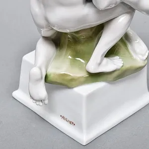 Большая Антикварная Фарфоровая статуэтка «EROS», ROSENTHAL Германия, 1907 - 1911 годы. 