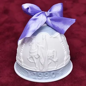 Коллекционный Фарфоровый Колокольчик «РОЖДЕСТВО - 1990 год», Lladro Испания.