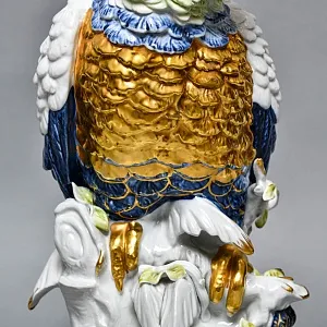 Редкость! Большая Коллекционная Статуэтка «Птица - ПОПУГАЙ КАКАДУ», Фарфор, Италия 60-гг. 