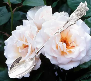 «Хильдесхаймская роза» - Сервировочный Набор Десертных Ложечек Silverplate, Германия 60-е годы.