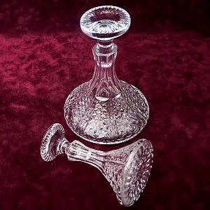 Хрустальный Набор для Бара - Два Графина - Декантера, Англия 50 -е годы ХХ века.
