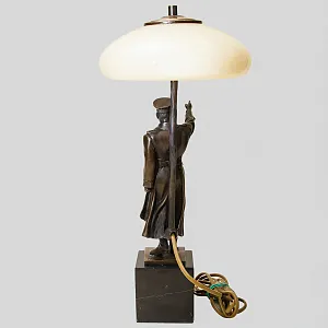 Авторская Настольная Лампа - Статуэтка "СТАЛИН" L'atelier ART & Bronze Франция, конец ХХ - начало ХХI веков.