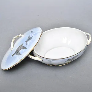 Столовый Фарфоровый сервиз «Охота» на 12 персон, Kaestner Saxonia Германия, первая половина ХХ века.