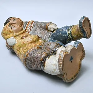 Редкость! Большая Фарфоровая Статуэтка «ЭСКИМОСЫ МАЛЬЧИК И ДЕВОЧКА» Н-38 см. Грес Lladro, Испания.