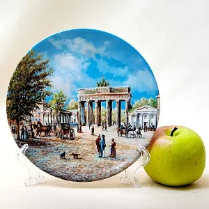 Коллекционная Тарелка «Бранденбургские ворота» Фарфор VOHENSTRAUSS, Германия -1991 год.