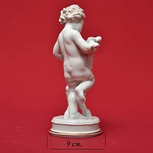 Антикварная Фарфоровая Статуэтка «ПУТТИ С КОЗЛЕНКОМ», ROSENTHAL Германия - 1939 год.