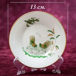 Коллекционная Кофейная Пара «Петухи» Фарфор RICHARD GINORI, Италия 70-е годы ХХ века.