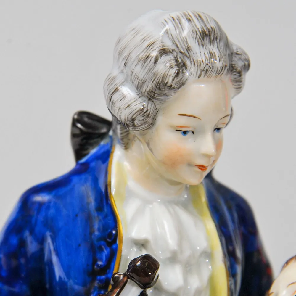 Коллекционная Фарфоровая Статуэтка «Музыкальный Дуэт», Unterweissbach 1958 - 1976 годы.