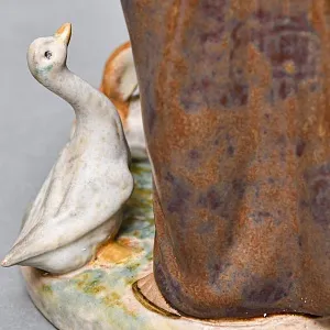 Коллекционная Фарфоровая статуэтка «Юный монах и его паства», Lladro серия Грес, Испания. 