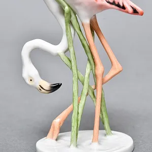 Коллекционная Фарфоровая статуэтка «Птица. Фламинго», ROSENTHAL Германия, середина ХХ века. 