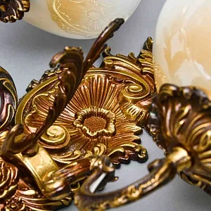 Винтажный Электрический Настенный Двух рожковый Светильник - Бра, бронза СССР 70 -е гг.