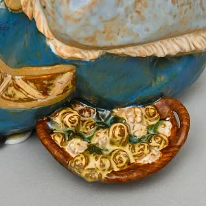 Фарфоровая статуэтка «Мексиканская Девочка с корзиной роз», Lladro серия Грес, Испания.