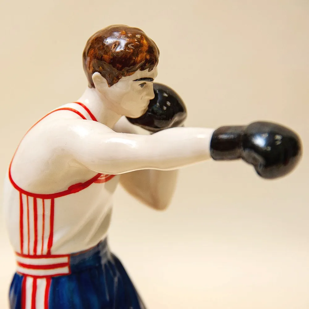Авторская Коллекционная Фарфоровая Статуэтка «Боксёр», Россия.