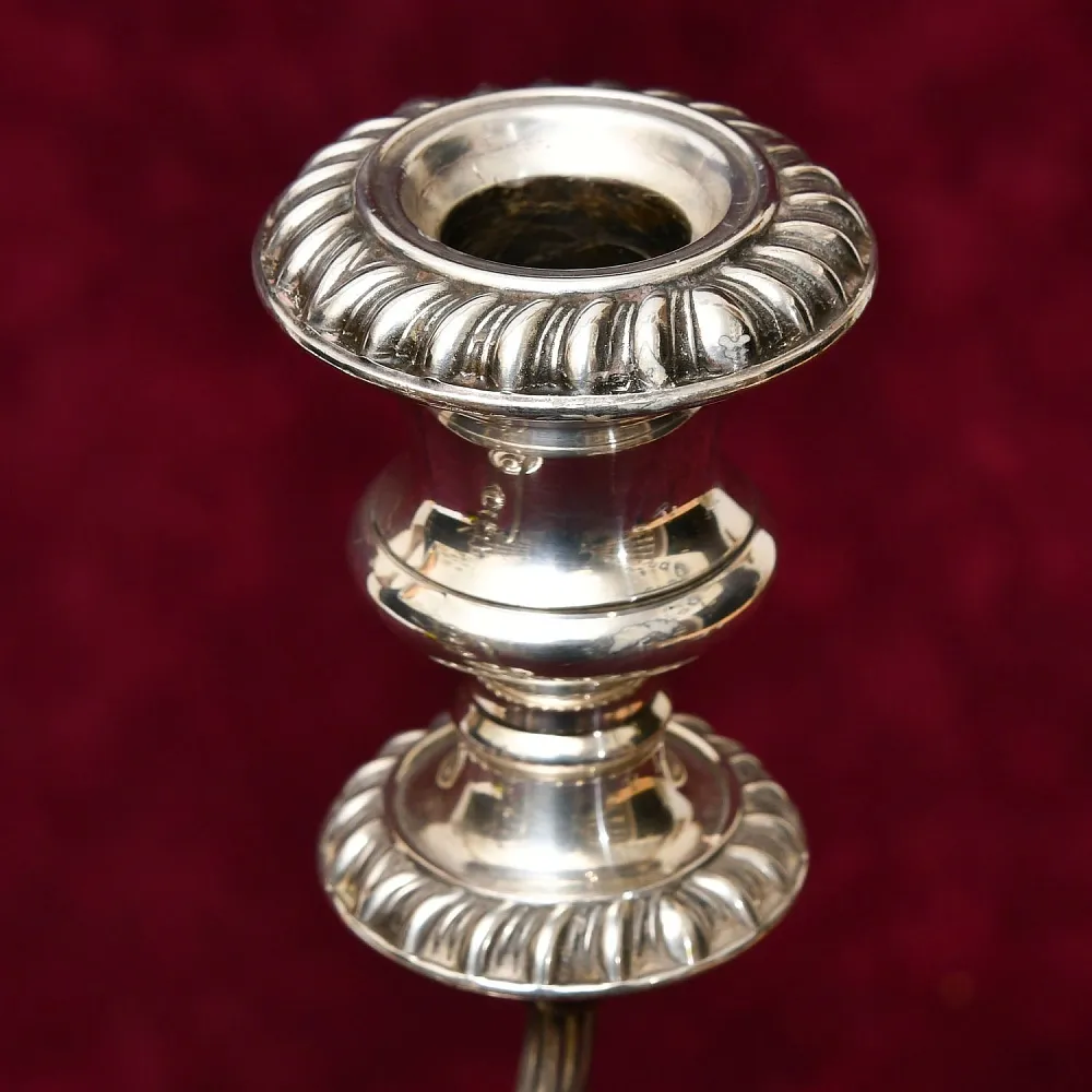 Большой Канделябр - Подсвечник на Три Свечи. Silverplate SHEFFIELD, Англия начало ХХ века.