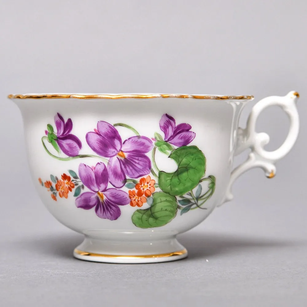 Чайный набор «Мейсенский букет» на 6 персон, Фарфор MEISSEN Германия, 1924 - 1934 годы. 