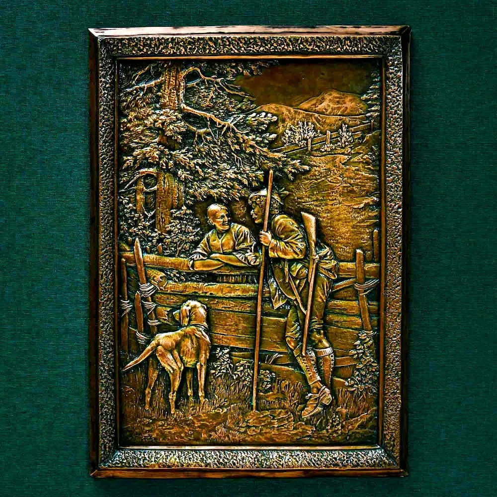 Настенное Панно - Картина - Барельеф «Случайное Свидание» Германия -30 гг.