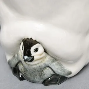 Большая Фарфоровая статуэтка Птицы - «ПИНГВИН С ПИНГВИНЕНКОМ», Hutschenreuther Германия.