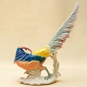 Фарфоровая статуэтка «Большой Золотой Фазан», Карл Энс / Karl Ens,  Германия, 50-е годы ХХ века.