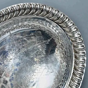 Винтажная Сухарница - Фруктовница, Металл Silverplate, Sheffield Англия, 60-е гг.
