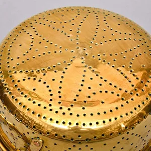 Большой Старинный Латунный Дуршлаг - Сито - Сотейник Франция начало ХХ века.