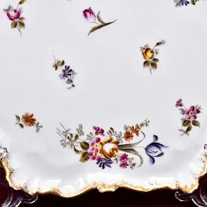 Антикварный Порционный Набор Соусников - Кокотниц на Подносе, Фарфор Limoges Франция.