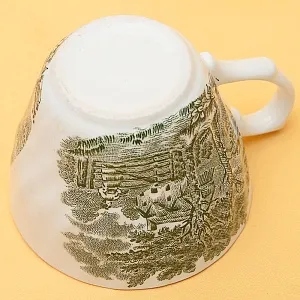 Чайная пара+Тарелка (Тройка) «Memory Lane (Green)» Фарфор BRITISH ANCHOR, Англия - 60 гг.