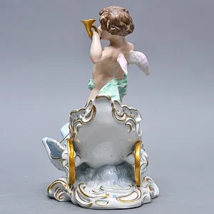 Редкая Фарфоровая Статуэтка «Путти - ПОЧТАЛЬОН», Scheibe - Alsbach, Германия середина ХХ века.