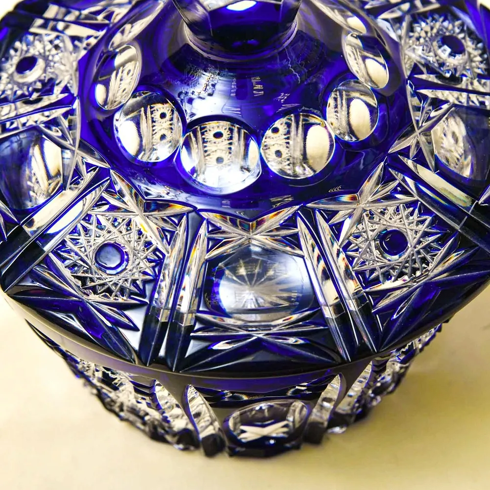 Ваза - Конфетница с кышкой Хрусталь JOSKA BODENMAIS Германия, конец 60-х гг.