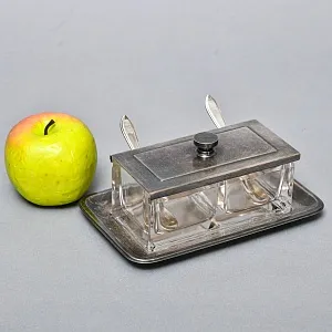 Набор для специй или соусов с двумя отделениями, Wellner Германия - 60 гг.