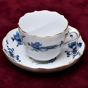 Классическая Фарфоровая Кофейная пара «Синий Дракон», MEISSEN Германия, первая половина ХХ века.