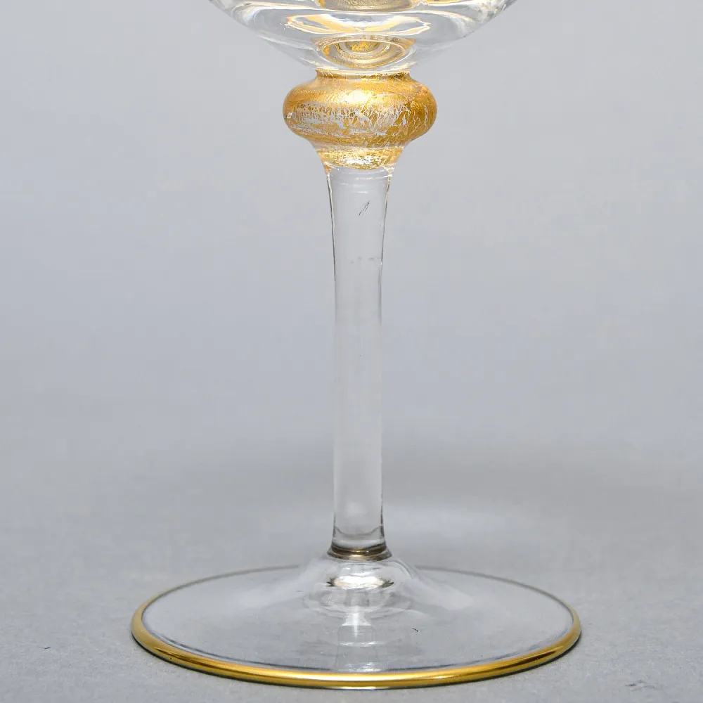 Хрустальные Фужеры для Шампанского - Креманки серия «Золотой Фазан», JOSEPHINENHUTTE, Германия -50 гг. 