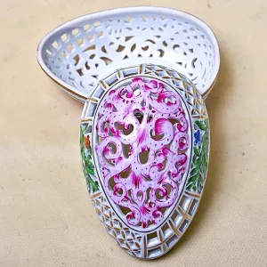 Винтажная Шкатулка - Бонбоньерка, прорезной фарфор HEREND, Венгрия 80-е гг.