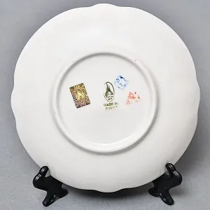 Авторский Чайный сервиз на 4 персоны «Лимоны», фарфор, ручная роспись, Гжель Россия -2000 г..