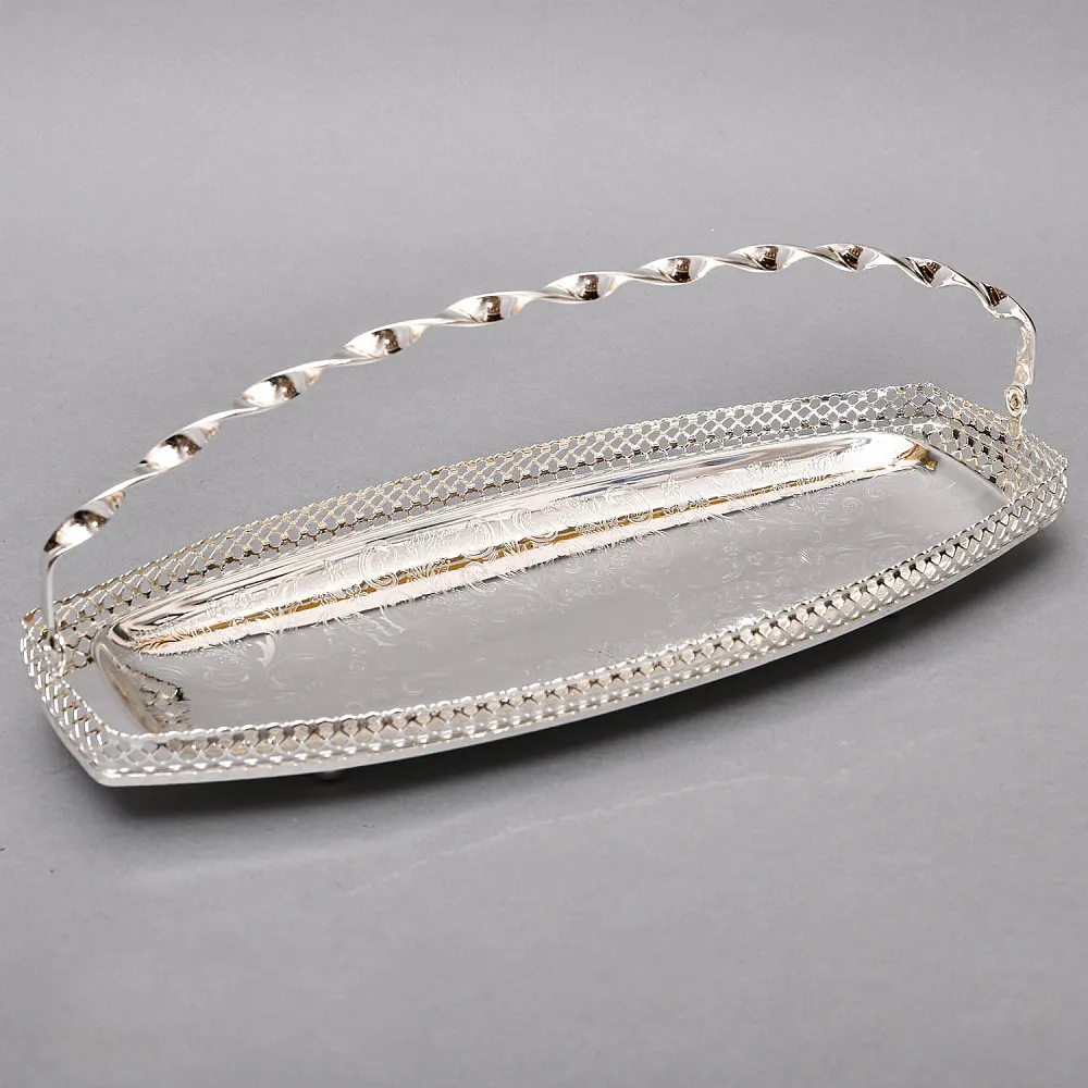 Винтажная Сухарница - Конфетница - Фруктовница, Метал Silverplate, Sheffield Англия, 70-е гг.