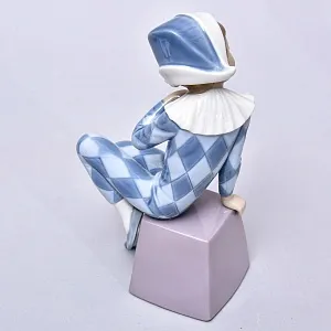 Коллекционная Фарфоровая статуэтка «Маленький Арлекин B», Lladro Испания, 1980 - 1985 годы.