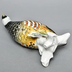 Большая Коллекционная Фарфоровая Статуэтка «Птица - Серая Куропатка», Karl Ens Германия -50 гг.