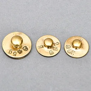 Большой Антикварный Набор Латунных Гирь и разновесов - 13 штук, Германия начало ХХ века..