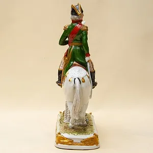 Большая Статуэтка «Генерал БЕССЬЕР на коне» Фарфор Scheibe - Alsbach Германия -1952-1972 г.