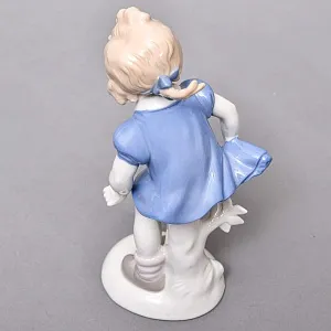 Парные Фарфоровые статуэтки «Дети. Мальчик и Девочка», Wagner & Apel Lippelsdorf Германия, 1949 - 1951 годы. 