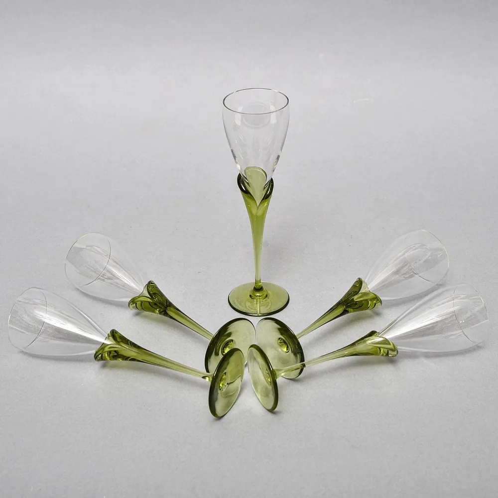 Хрустальные Рюмки из коллекции «Papyrus» - 5 шт., Rosenthal Studio Line, Германия, 1960 -1969 годы. 