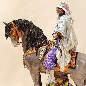 Редкая!!! Большая Фарфоровая Cтатуэтка «АРАБСКИЙ ВОИН» Shheibe - Alsbach Германия -1962год.