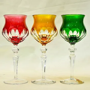 «МЭРИЛИН» - Шесть Бокалов из Цветного Хрусталя, NACHTMANN Германия, 60 -е годы ХХ века.