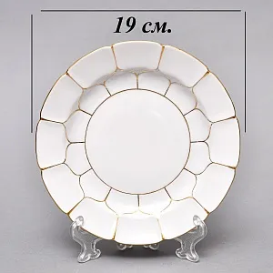 Чайный Набор на 6-ть персон «Белое Золото», Фарфор MEISSEN, Германия - 70-е годы ХХ века.