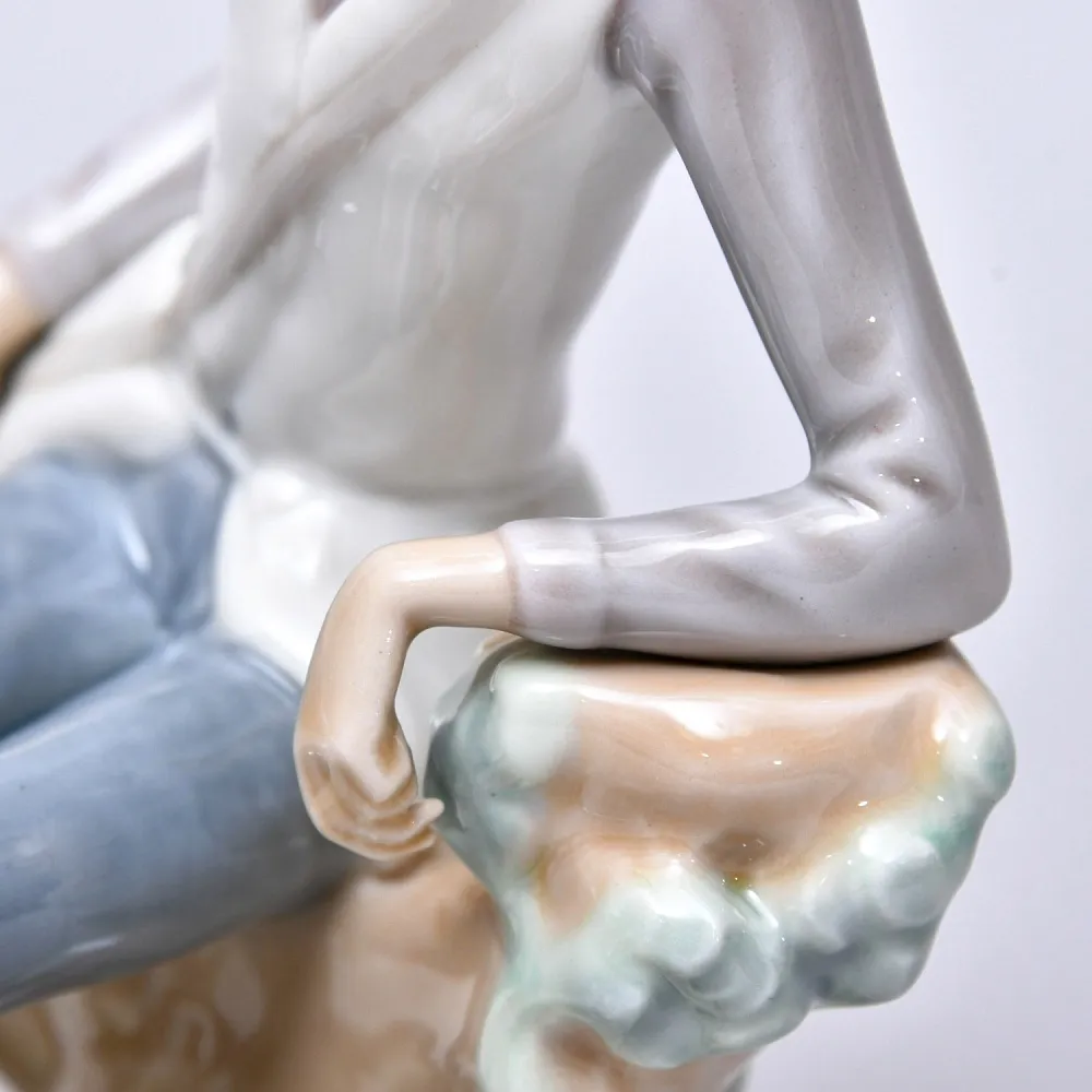 Коллекционная Фарфоровая статуэтка «Мальчик с собакой. Юный пастух», Lladro Испания.