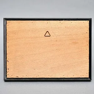 Фарфоровый Пласт - Картина - Панно «Сельский пейзаж. Пастбище», Royal Delft Голландия 50 гг. 