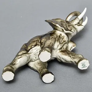 Коллекционная Фарфоровая статуэтка «Идущий СЛОН», Hutschenreuther Германия, 1955 -1968 годы. 