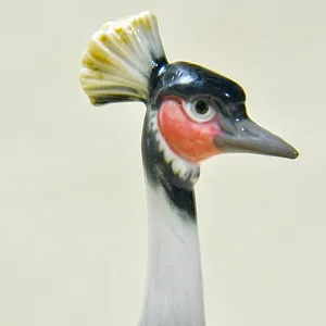 Коллекционная Фарфоровая статуэтка "Птицы. Венценосные журавли", Германия первая половина ХХ века.