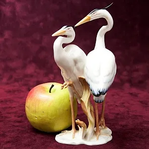 Коллекционная Фарфоровая Статуэтка «Птицы - Две Цапли», Hutschenreuther, Германия -1965 год.