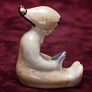 Авторская Фарфоровая статуэтка «Девочка с зеркалом», СССР Сысертский фарфоровый завод, 1960 - 1977 гг.