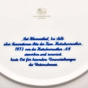 Коллекционная Фарфоровая Тарелка - Блюдо «Церковь у реки», Hutschenreuther Германия - 1973 год. 